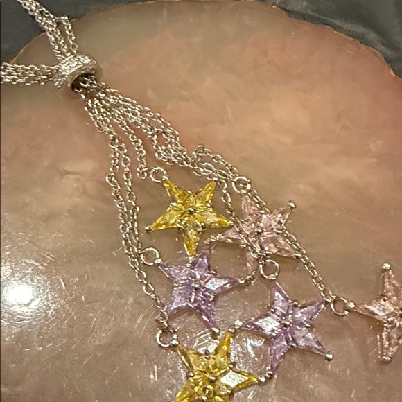 Elegant Silver and Gold Star Necklace - Picture 9 of 11